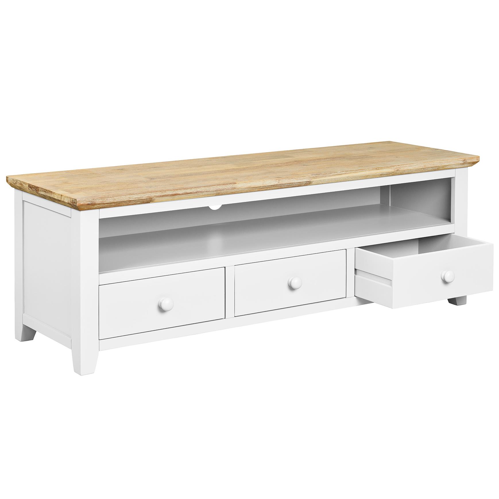 Florence Large TV Unit TV Stand with 3 Drawers and Shelf ,W145cm Fully Assembled - Picture 52 of 57