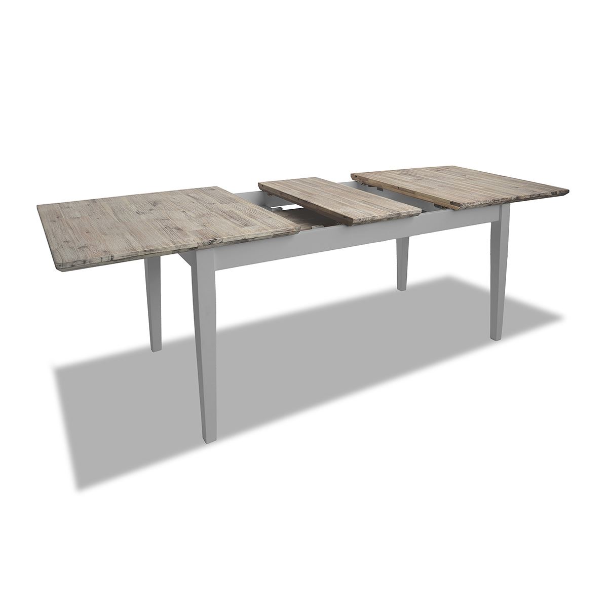 Extending Dining Table +4 Chairs Rectangular Center Extension FLORENCE furniture - Picture 74 of 152