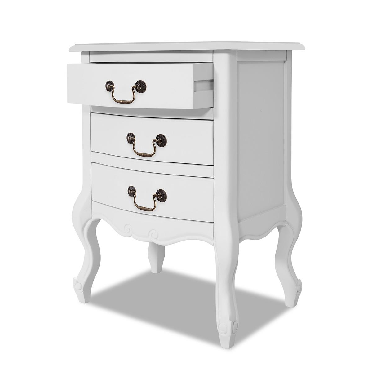 Shabby Chic White Bedroom Furniture, French Bed Bedside Table Chest Of Drawers - Picture 12 of 157