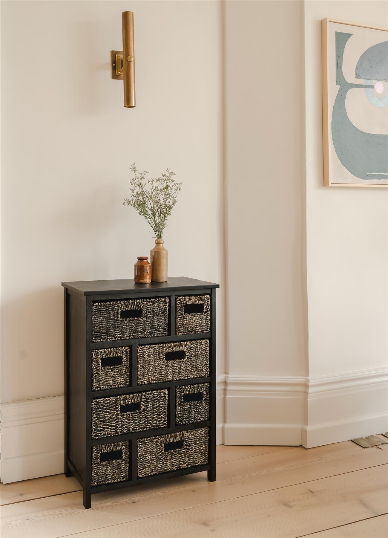 Storage Unit Wicker Basket Bathroom Hallway Chest of Drawers Tetbury Furniture - Picture 32 of 36