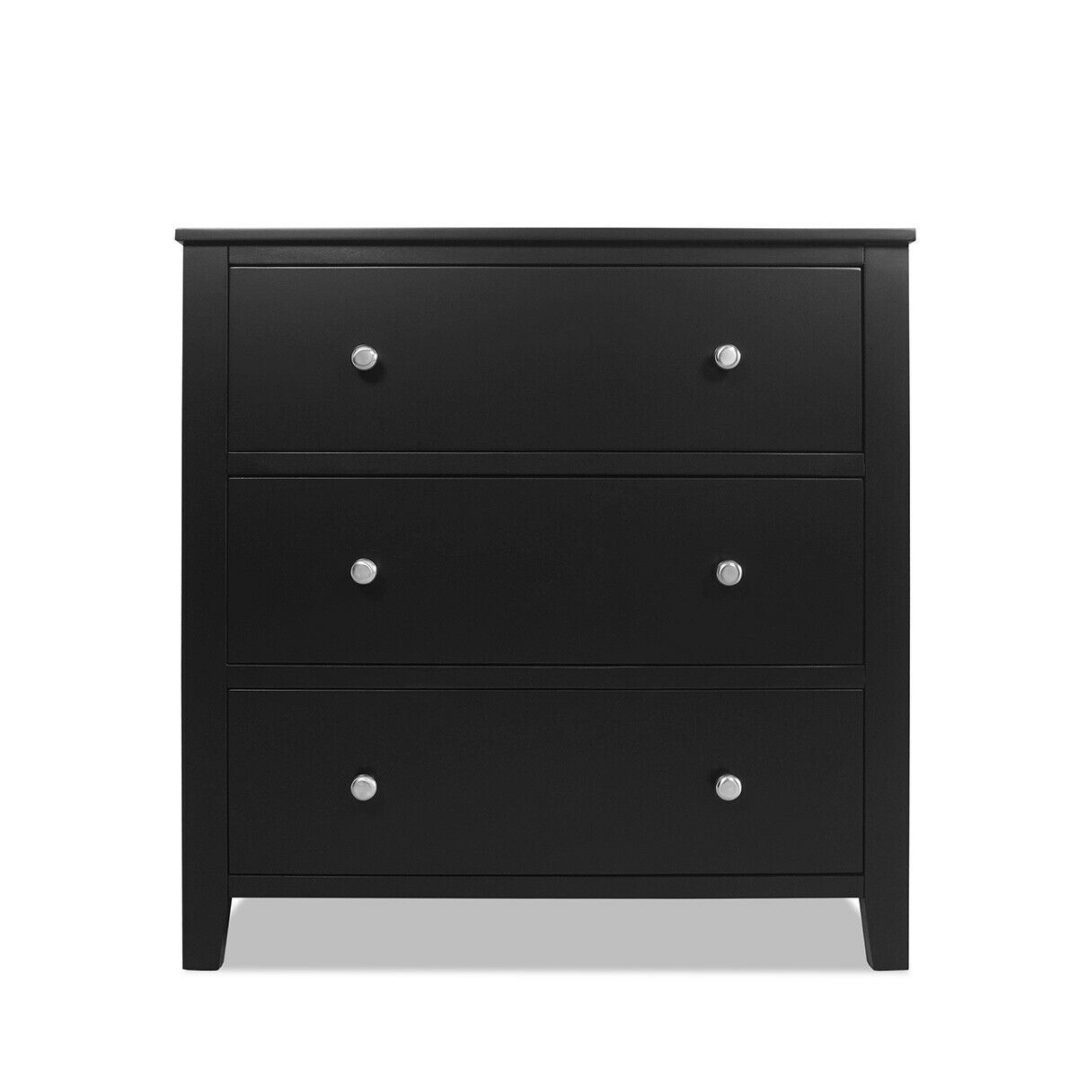 BROOKLYN Black bedroom furniture,bedside table, large chest of drawers ASSEMBLED eBay