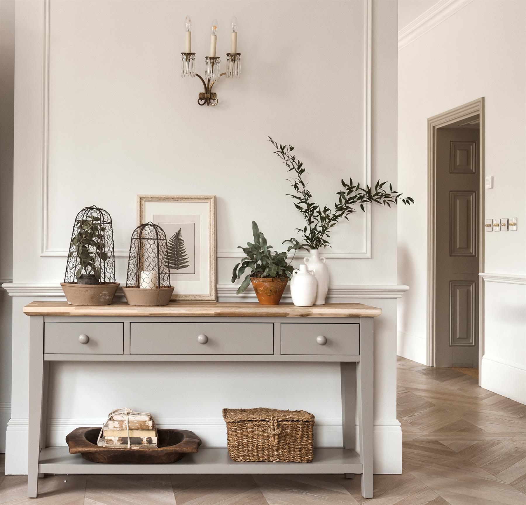 Kitchen Dining Furniture Grey Console Table Breakfast Bar Sideboard StoolFLORENC - Picture 10 of 178