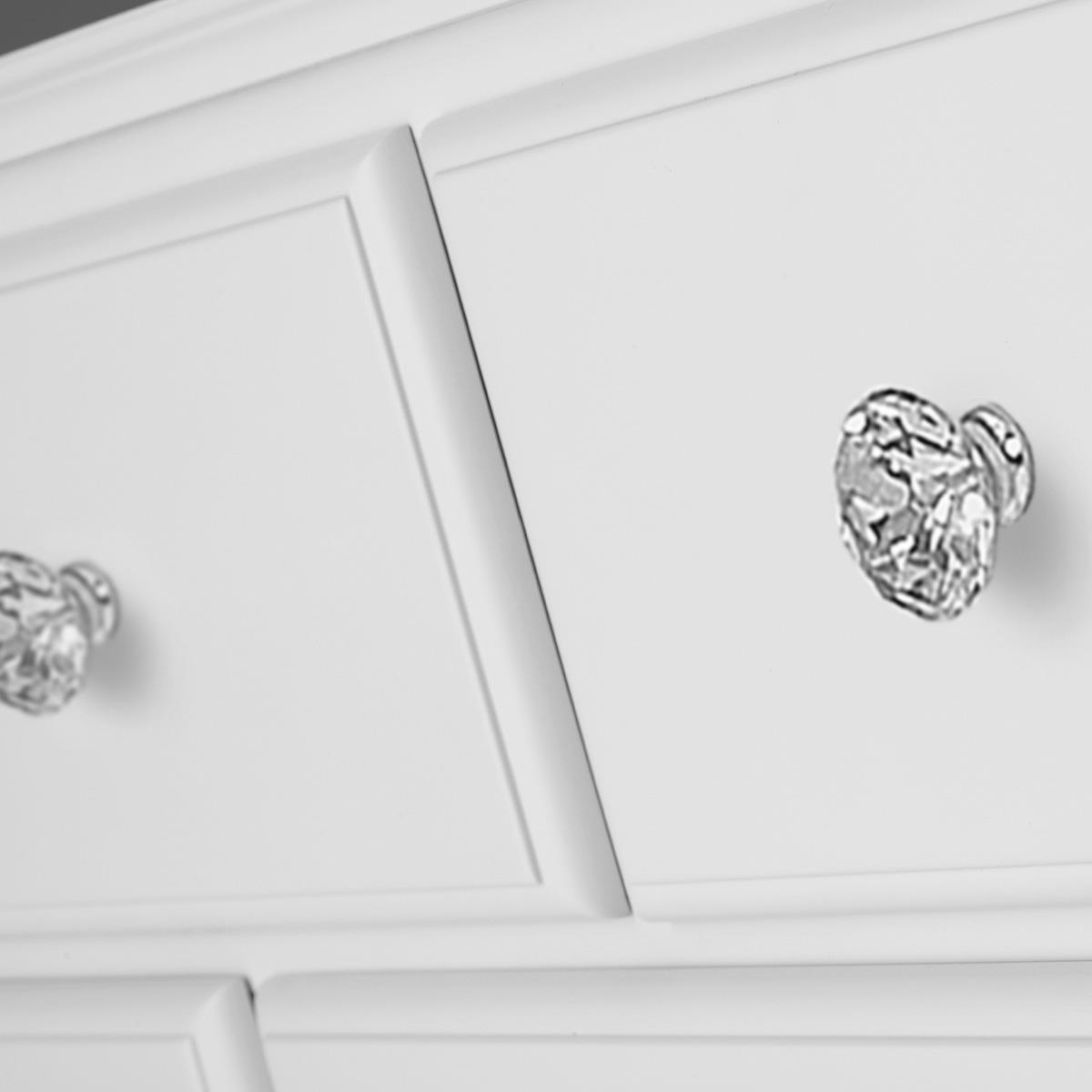 Romance 2 over 3 chest of drawers with crystal handles. QUALITY, ASSEMBLED - Picture 14 of 14