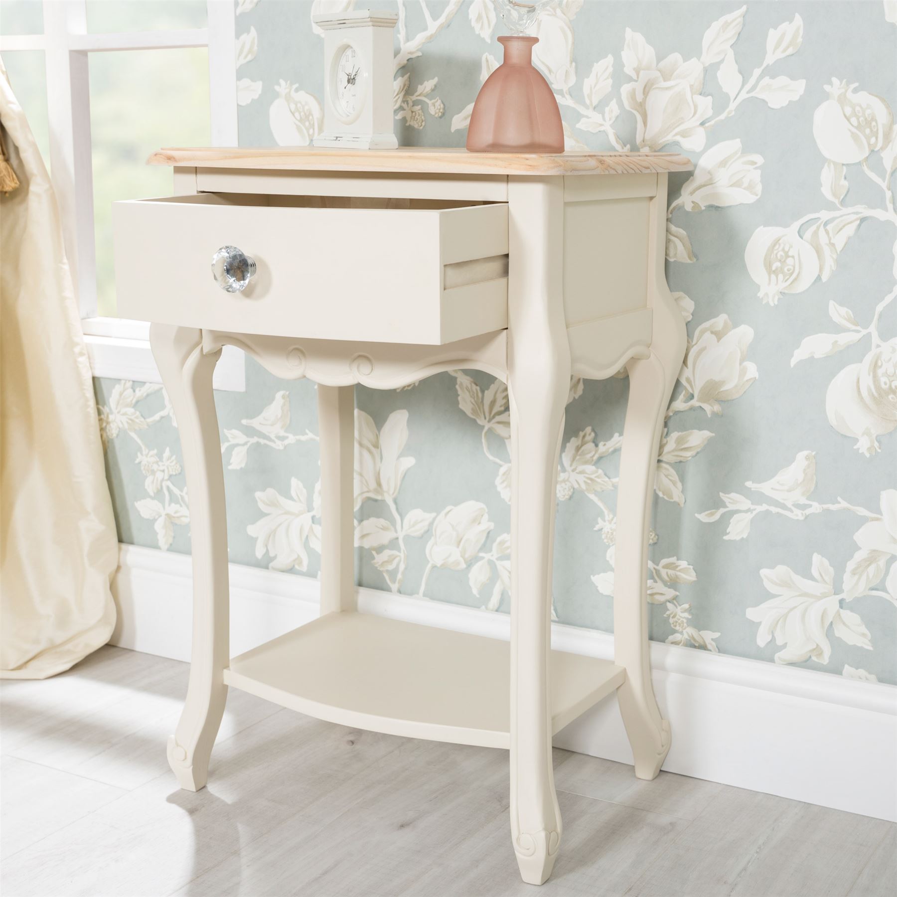 Cream Bedroom Furniture French Wooden Chest of Drawers Wardrobe Bedside