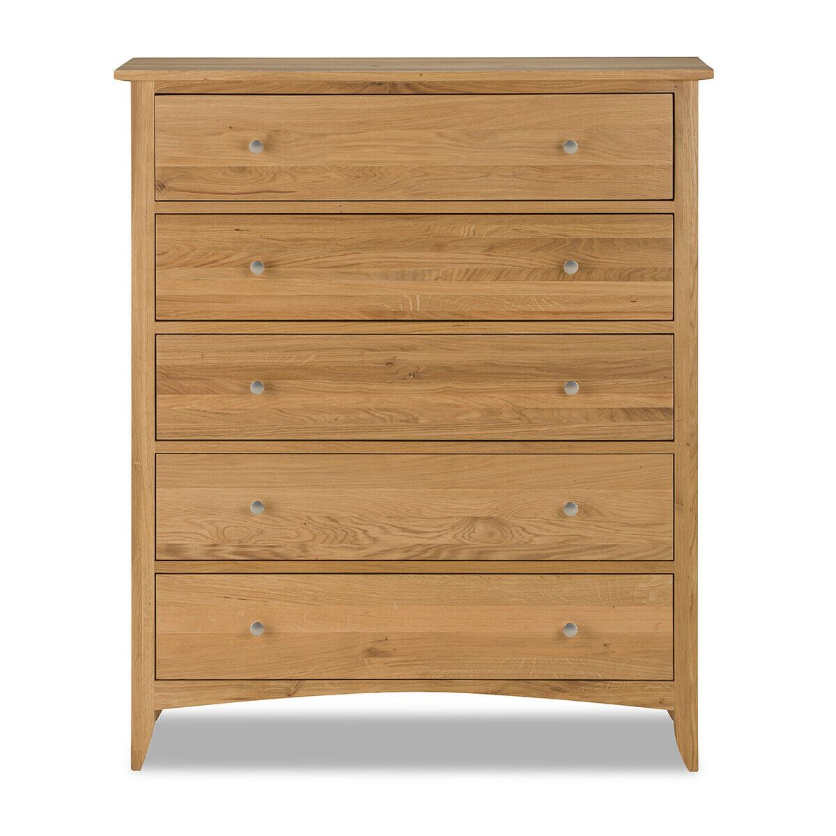 Edward Hopper OAK 5 drawer chest, large chest of drawers,metal runners