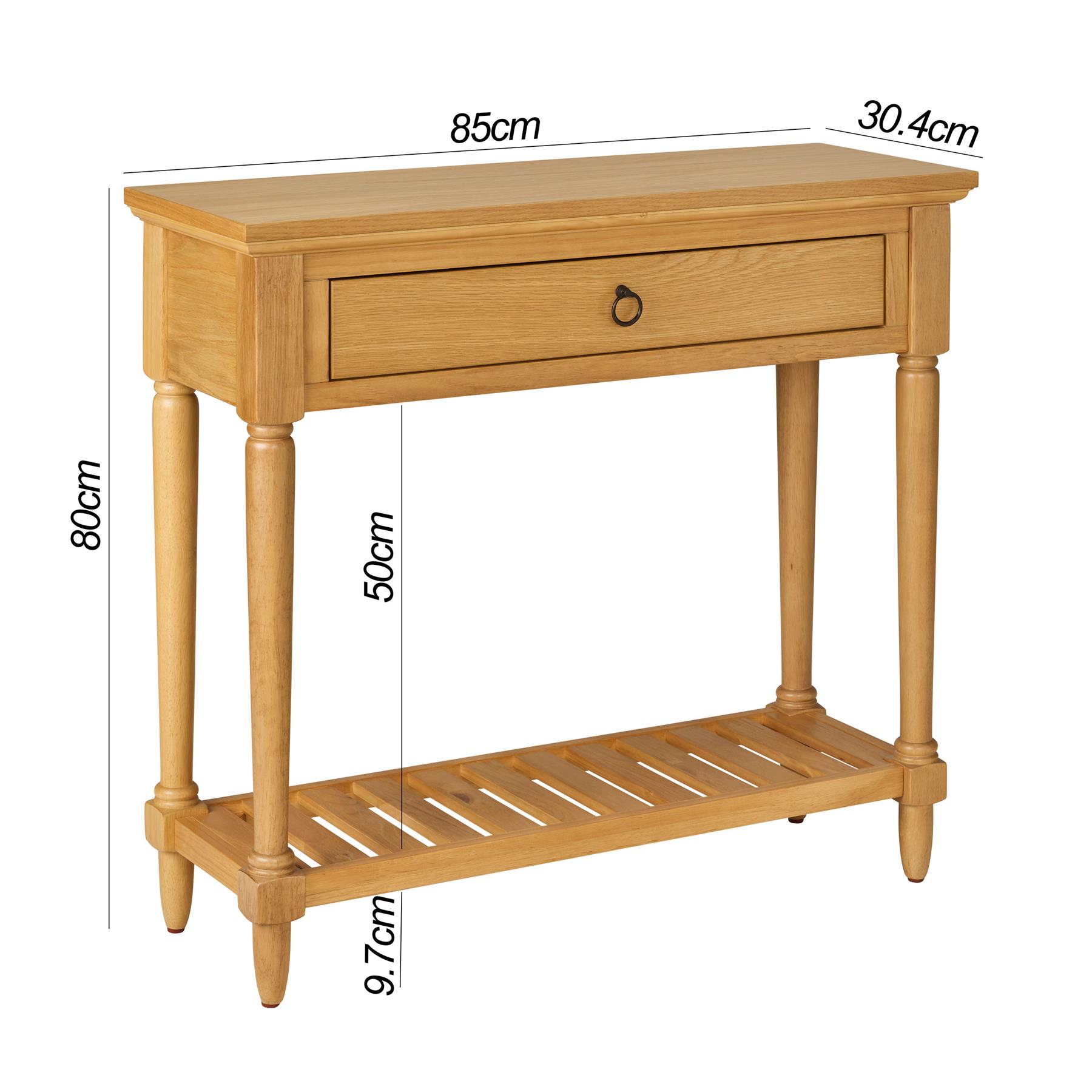Blenheim Console Table, Oak Hallway Entryway Table, 2 Sizes QUALITY - Picture 15 of 25