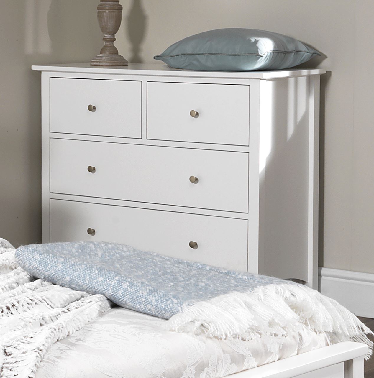 White Bedroom Furniture Bedside Table Chest of Drawers Bed EDWARD HOPPER Quality - Picture 17 of 88