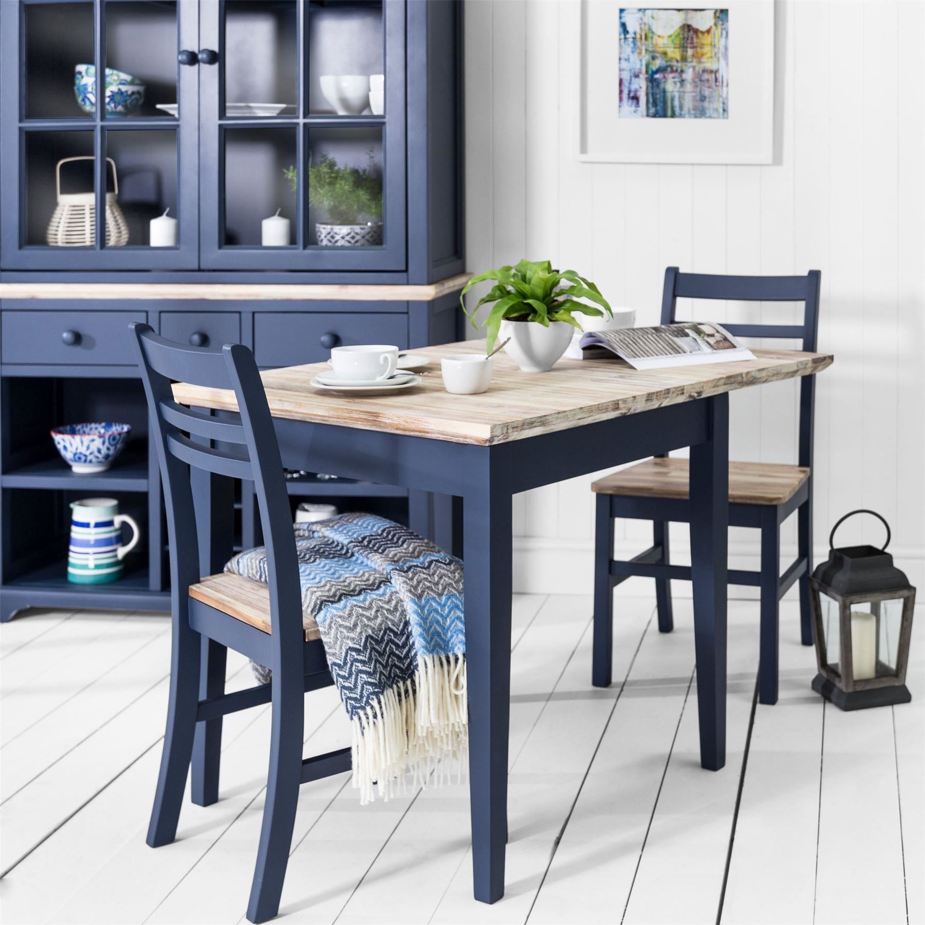 Extending Kitchen Table Set, Small Drop Leaf Table & 2 Chairs Set WoodenFLORENCE - Picture 24 of 34