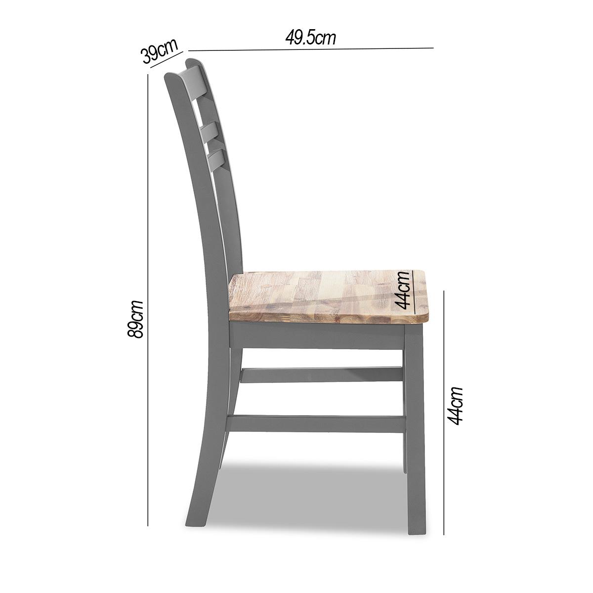 Florence Country Chair. Wooden Kitchen Dining Chair, Acacia Wood Seat QUALITY - Picture 4 of 34
