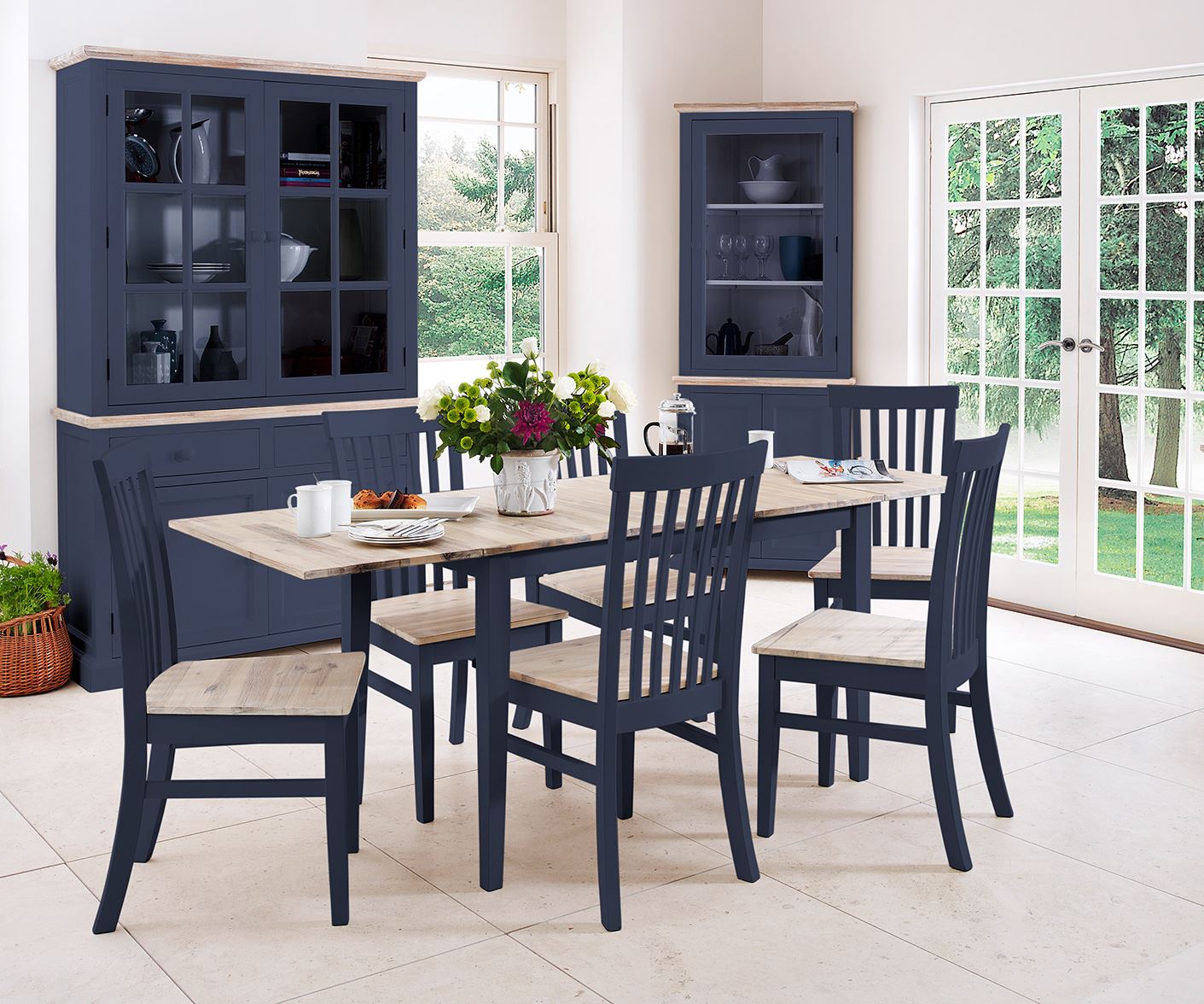 Extending Dining Table +4 Chairs Rectangular Center Extension FLORENCE furniture - Picture 137 of 152