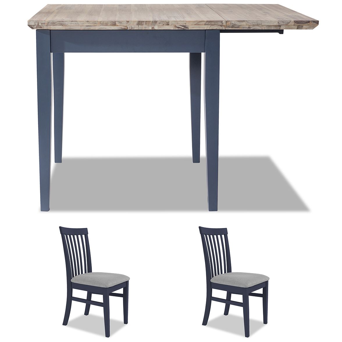 Extending Kitchen Table Set, Small Drop Leaf Table & 2 Chairs Set WoodenFLORENCE - Picture 28 of 34