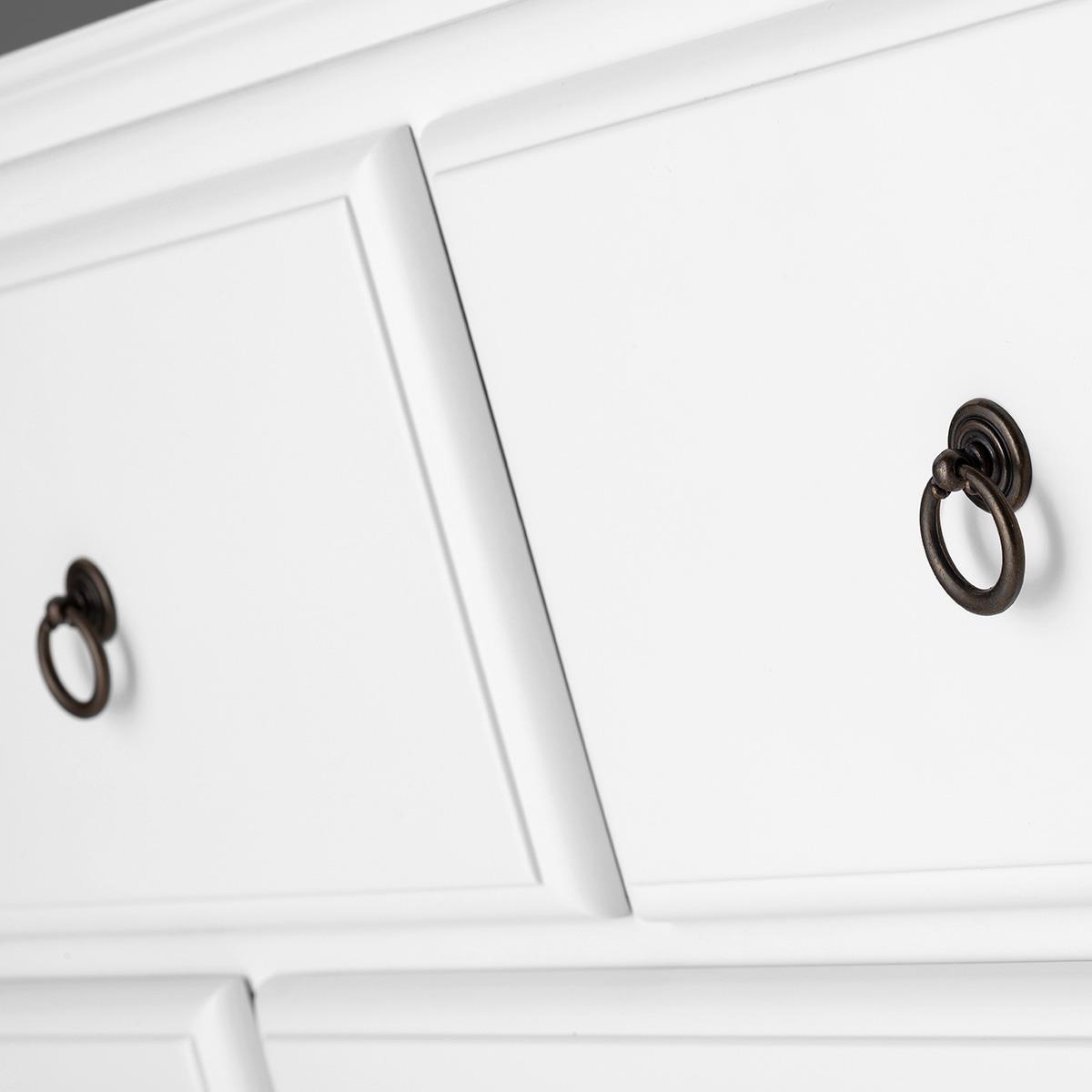 Large White Chest of Drawers 2 Over 3 Chest French ROMANCE Bedroom Furniture - Picture 11 of 12