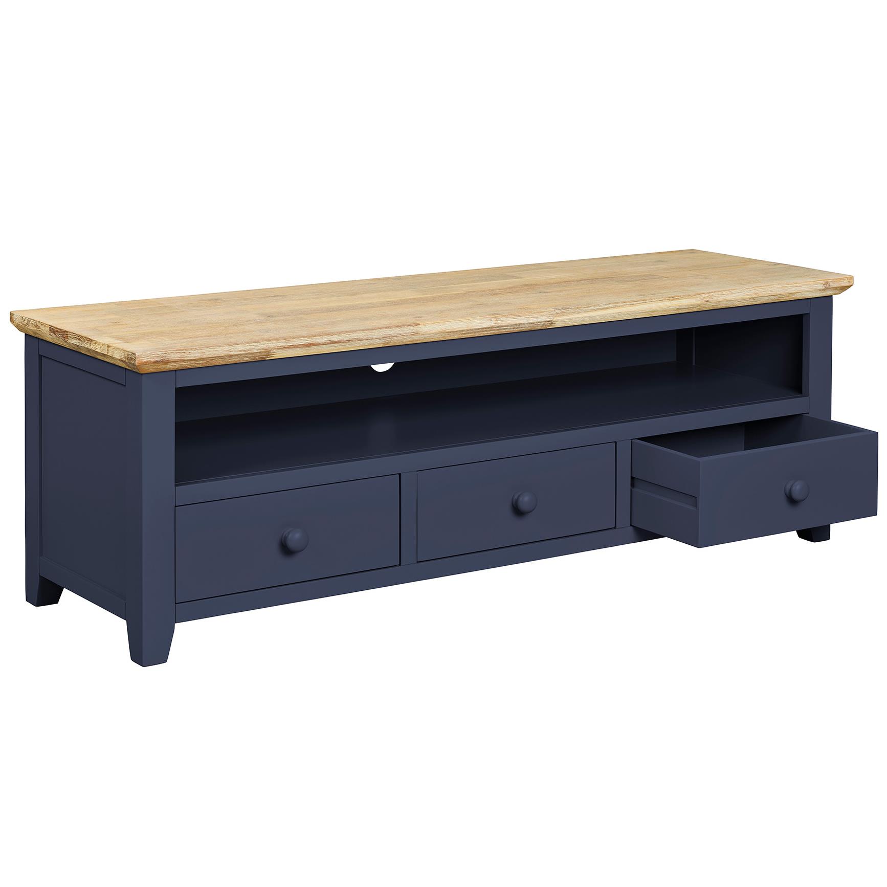 Florence Large TV Unit TV Stand with 3 Drawers and Shelf ,W145cm Fully Assembled - Picture 16 of 57