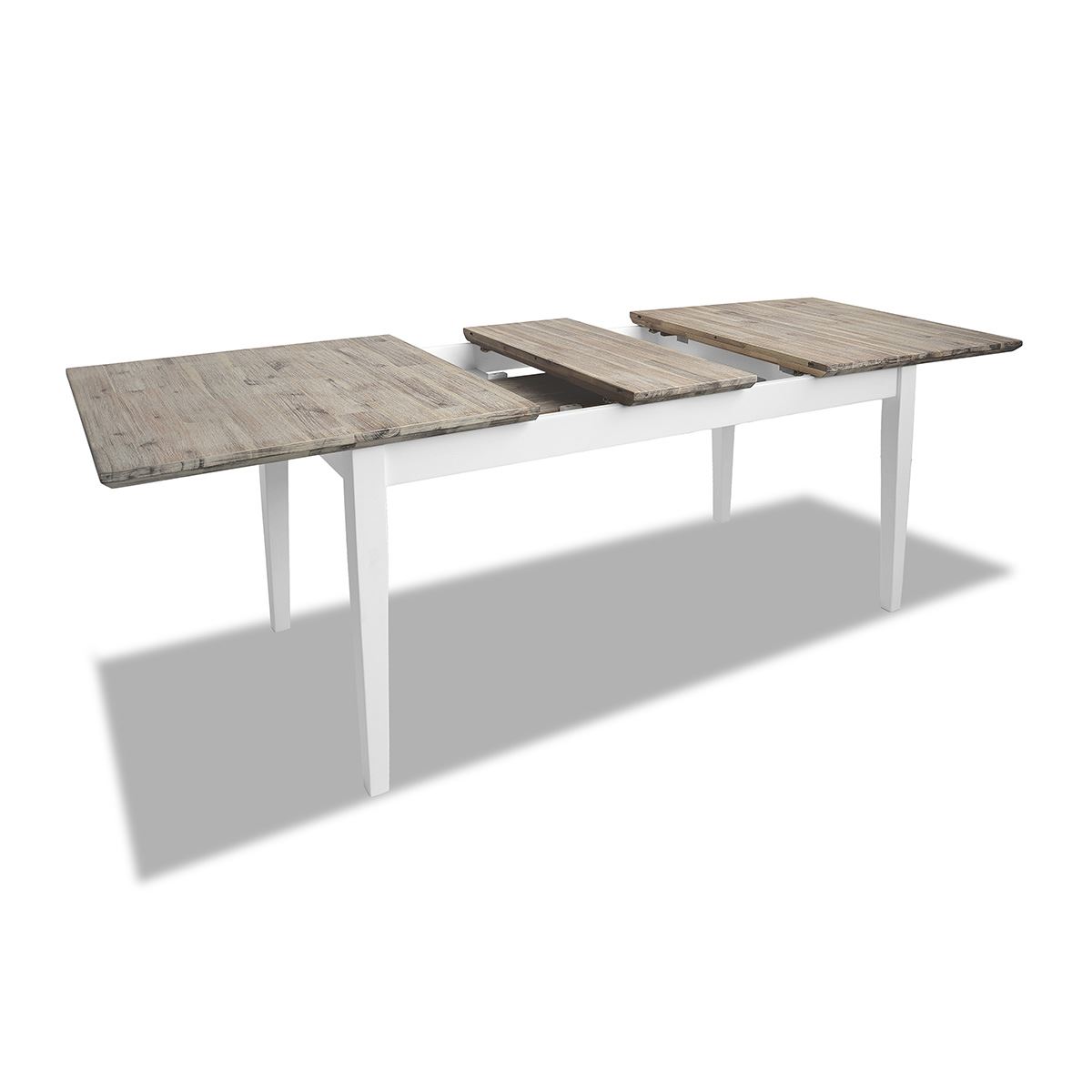Extending Dining Table +4 Chairs Rectangular Center Extension FLORENCE furniture - Picture 29 of 152