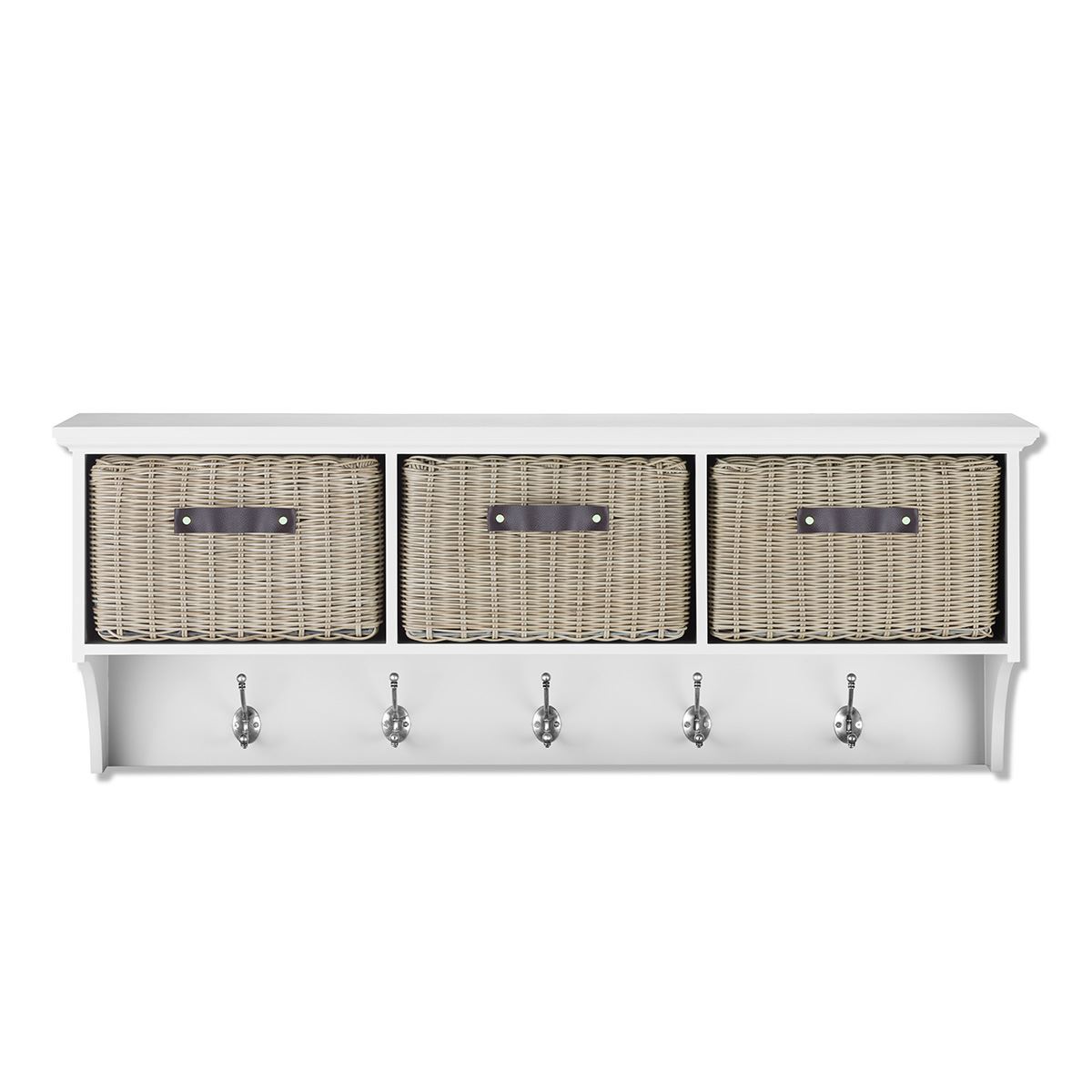 Tetbury Hallway Bench and Hanging Shelf, Hallway Storage Bench with