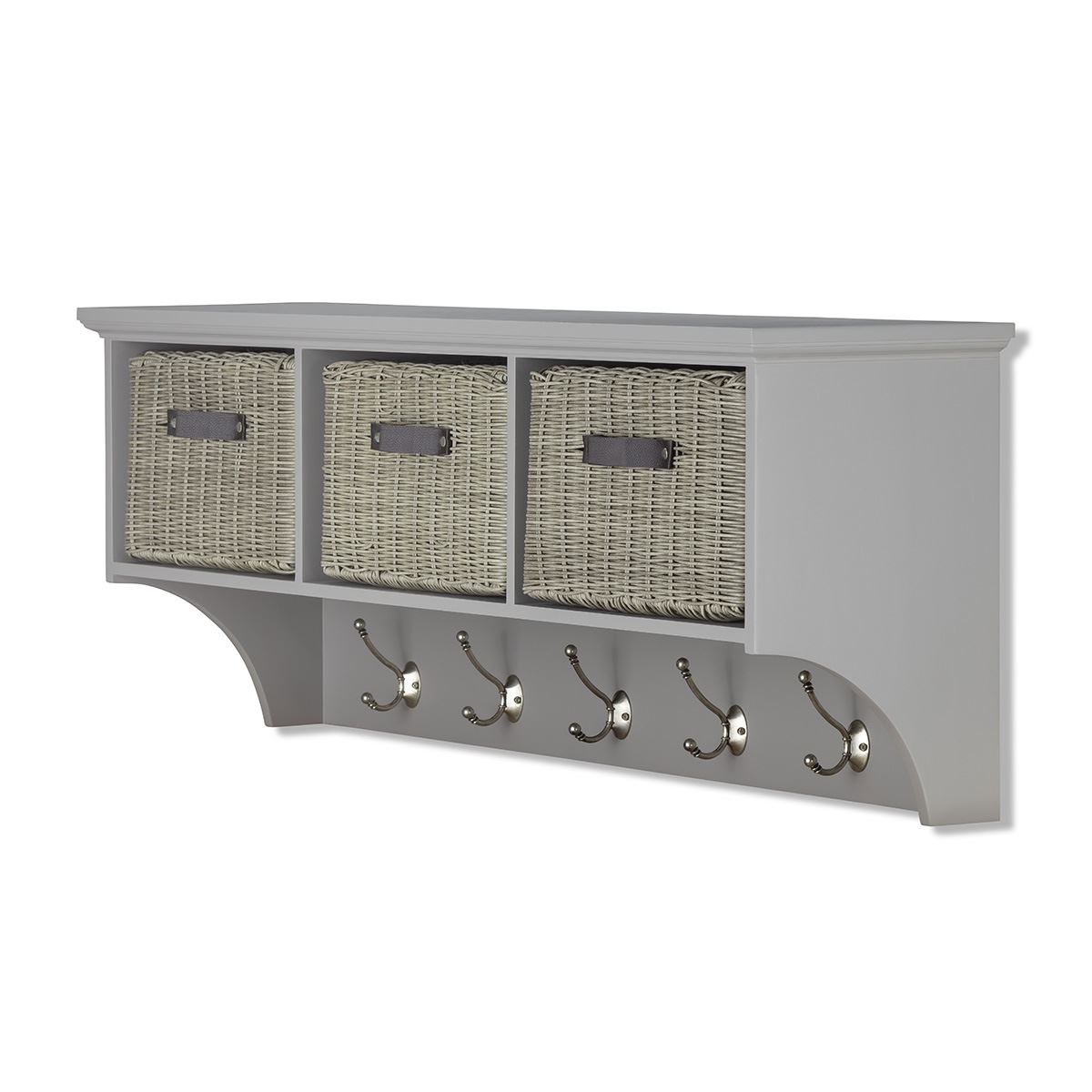 Tetbury Hallway Bench and Hanging Shelf, Hallway Storage Bench with