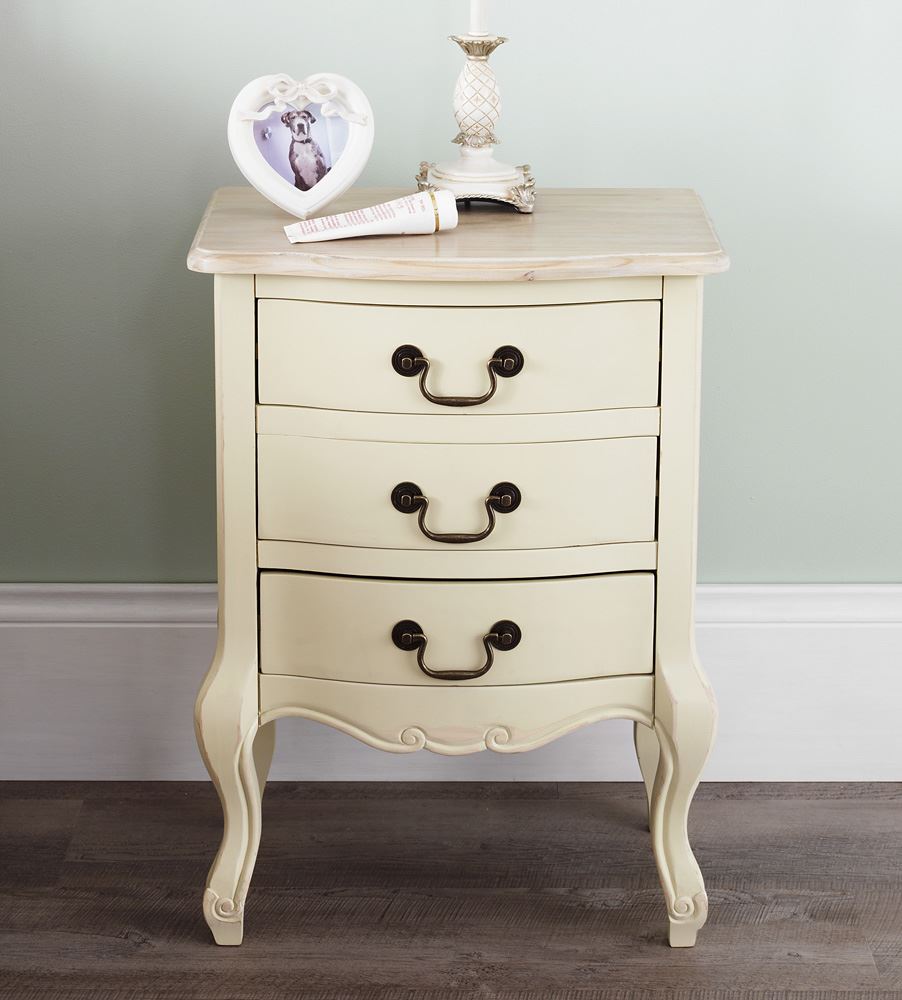 Shabby Chic Champagne Furniture, cream chest of drawers, dressing table, chests - Picture 16 of 139