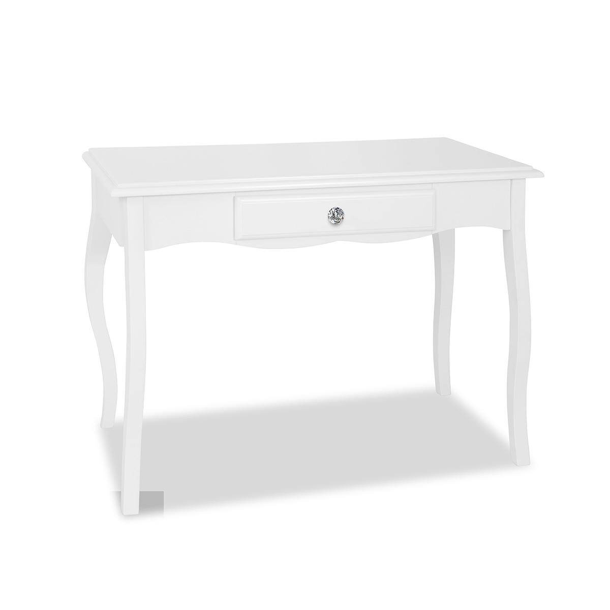 White Dressing Table French Vanity Table with Drawer Bedroom Furniture ROMANCE - Picture 9 of 12