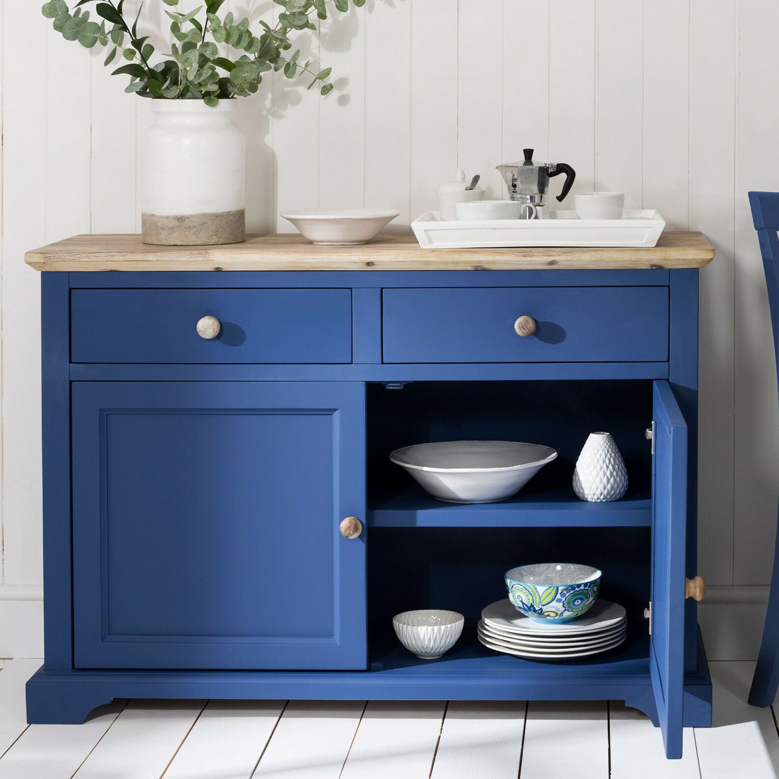 Sideboard Wooden Cupboard Drawers and Shelf Assembled Florence Kitchen Furniture - Picture 27 of 36