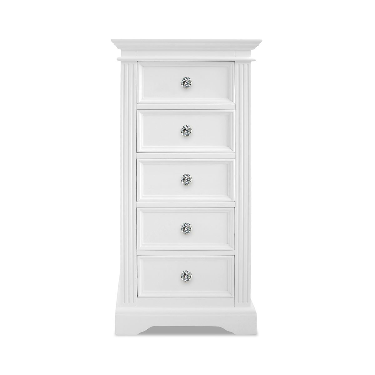 White Bedroom Furniture Wooden Chest of Drawers Bedside Table Robe GAINSBOROUGH - Picture 10 of 75