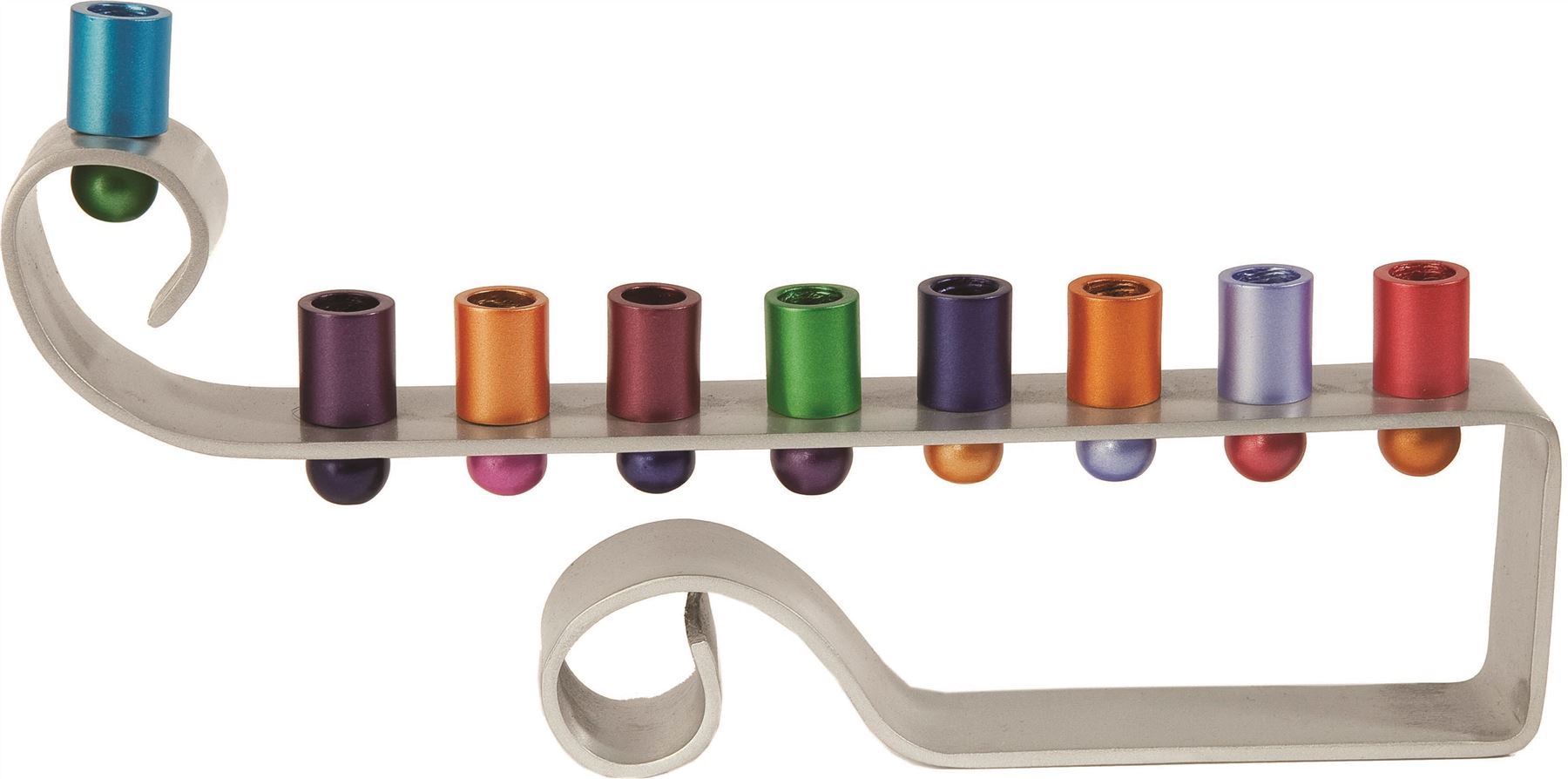 Aluminium Hanukkah Menorah with 9 Candle Holders Chanukah Menora Jewish Hanukiah