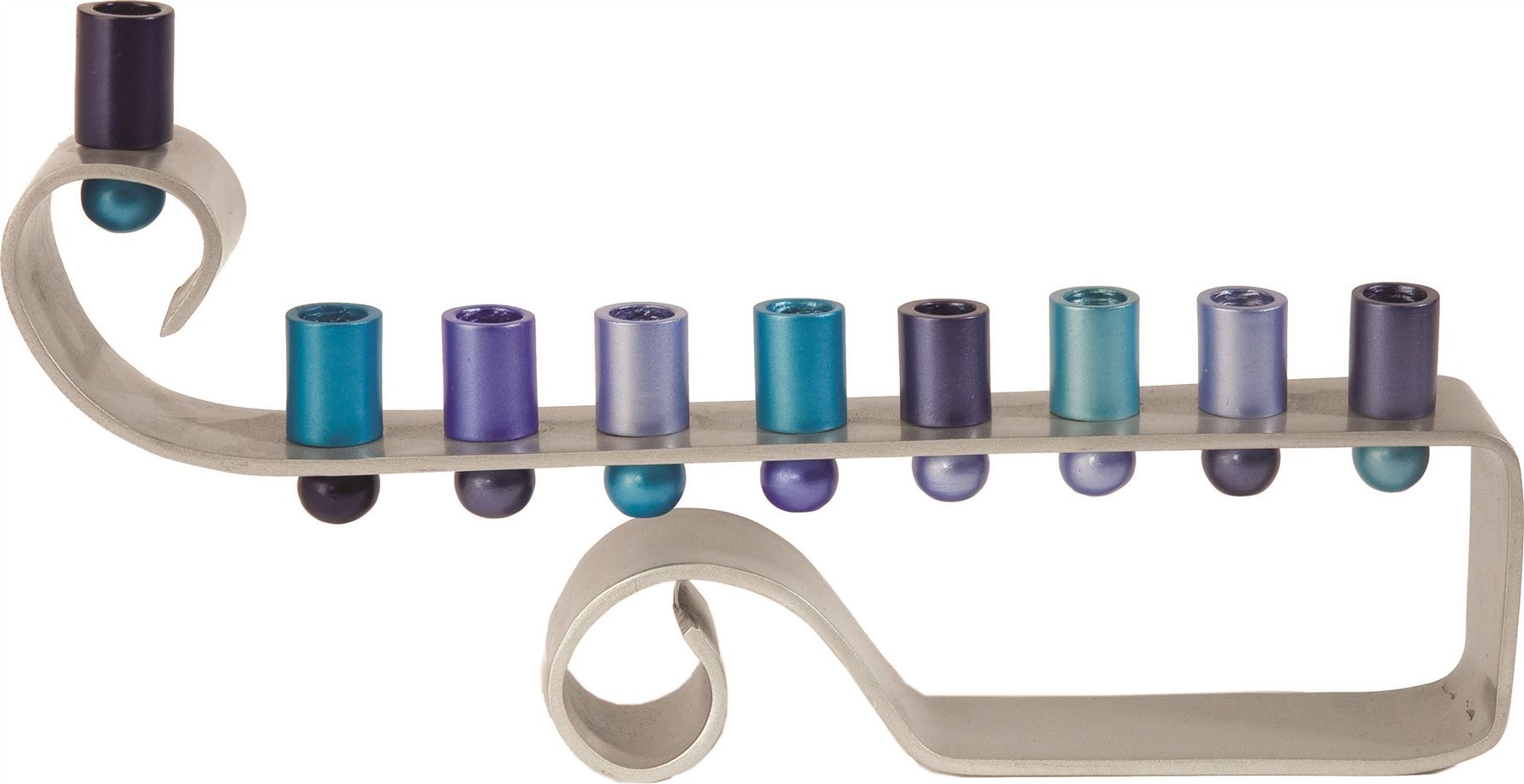 Aluminium Hanukkah Menorah with 9 Candle Holders Chanukah Menora Jewish Hanukiah