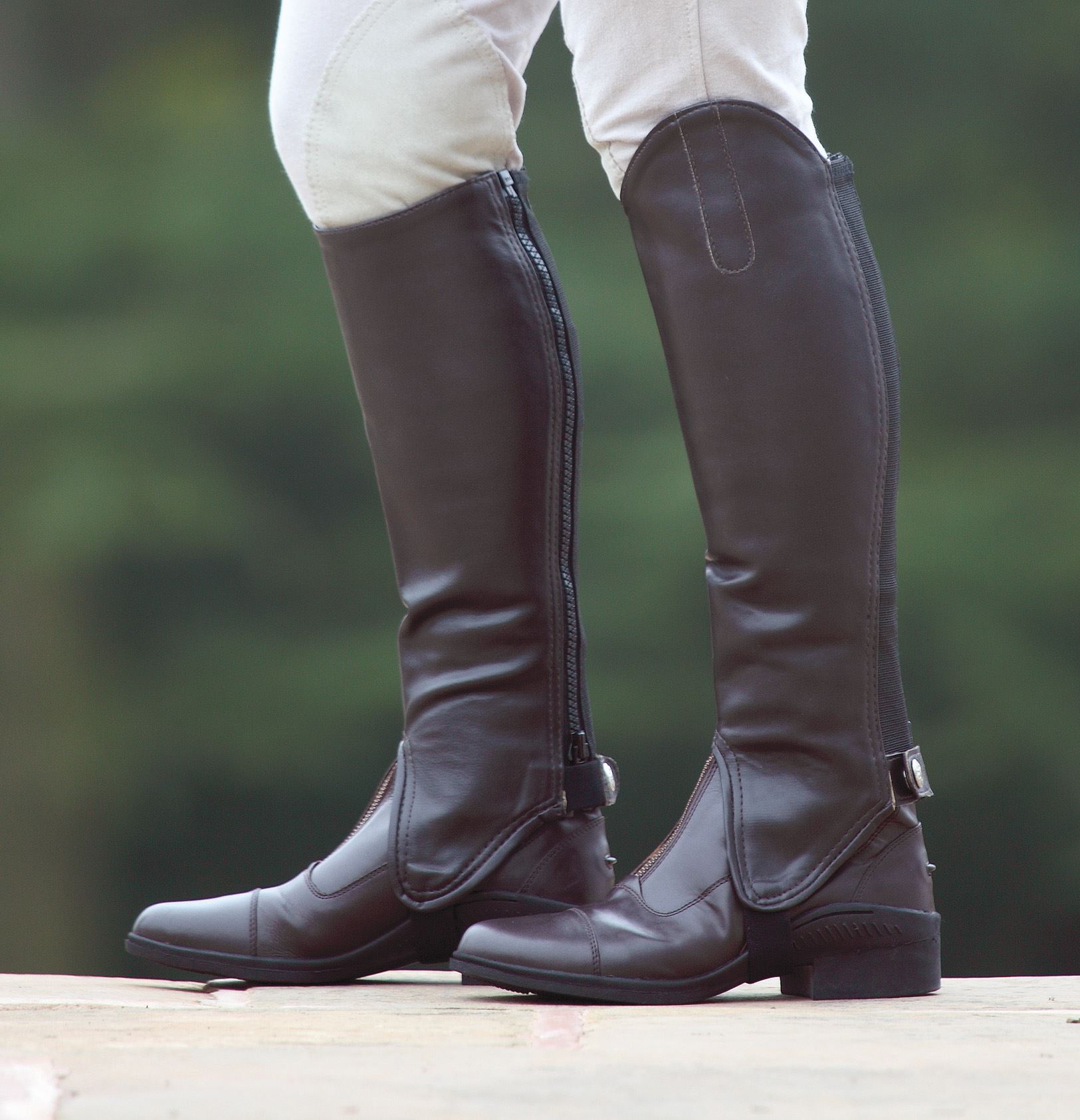 SYNTHETIC GAITERS HORSE RIDING CLOTHING LEG TROUSER PROTECTION