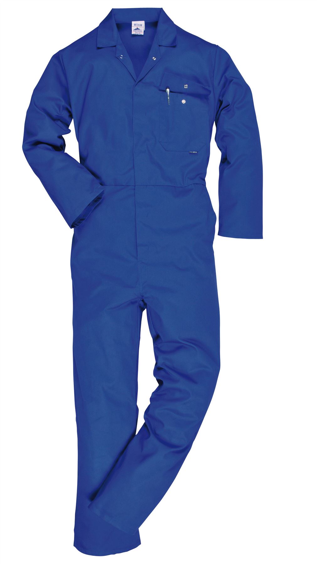 Standard Work Coverall Stud Front Elastic Back Waist Boilersuit