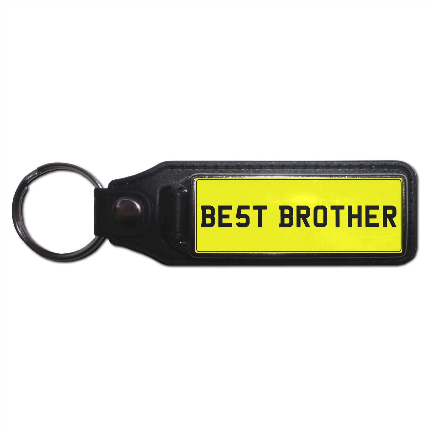 BEST BROTHER - UK Number Plate Key Ring | Choose Medallion / Plastic / Metal - Picture 5 of 8