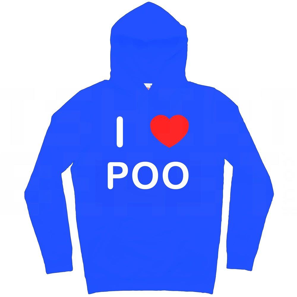 Poo I Love Hoodie Pullover Adult Long Sleeved - Picture 13 of 34