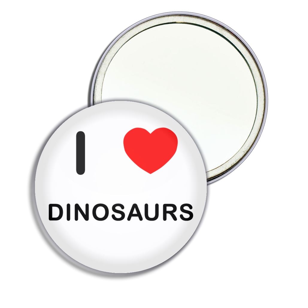 Dinosaurier I Love Herz runder Spiegel Tasche kompakt (55 mm oder 77 mm) - Bild 5 von 6