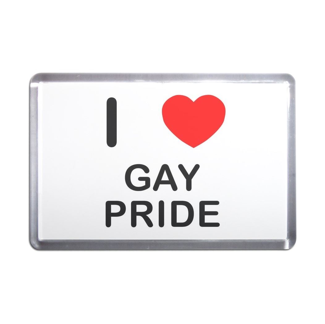 Gay Pride I Love Heart Plastic Fridge Magnet (S, M, L, XL) - Picture 5 of 10