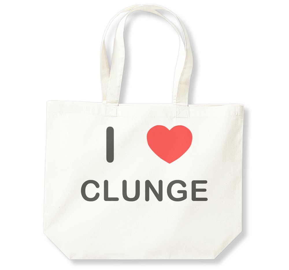 Clunge I Love Cotton Shopping Bag (Black, White, Natural) - Picture 3 of 8