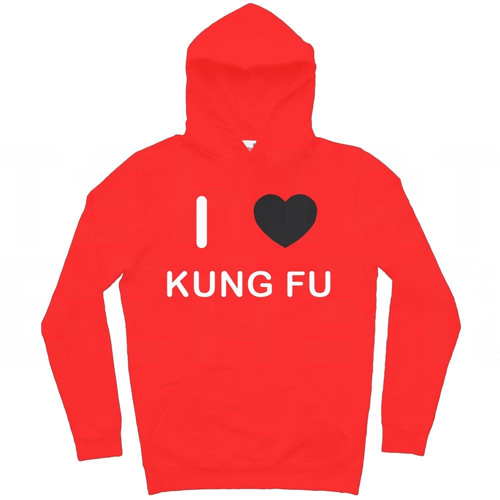 Kung Fu I Love Hoodie Pullover Adult Long Sleeved - Picture 25 of 34