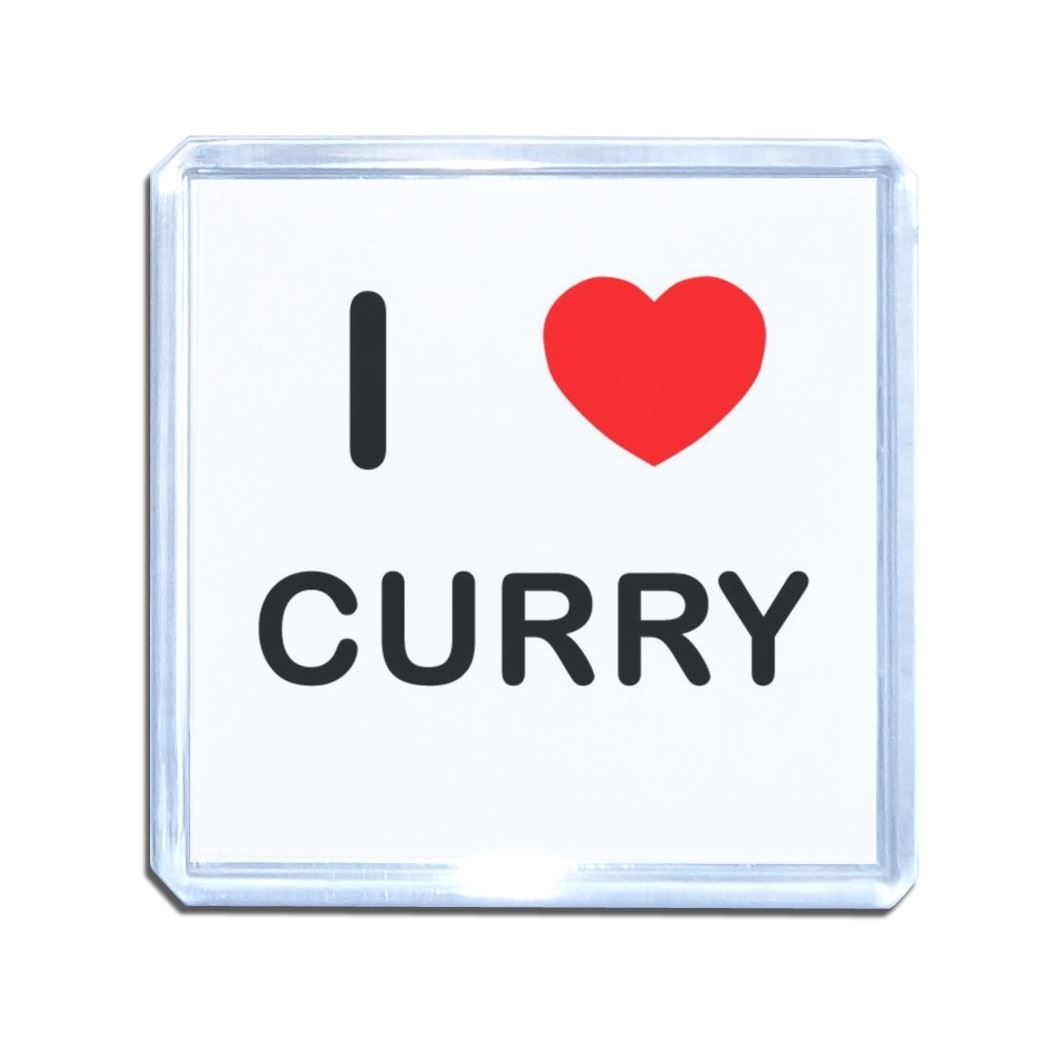 Curry I Love Heart Plastic Fridge Magnet (S, M, L, XL) - Picture 9 of 10
