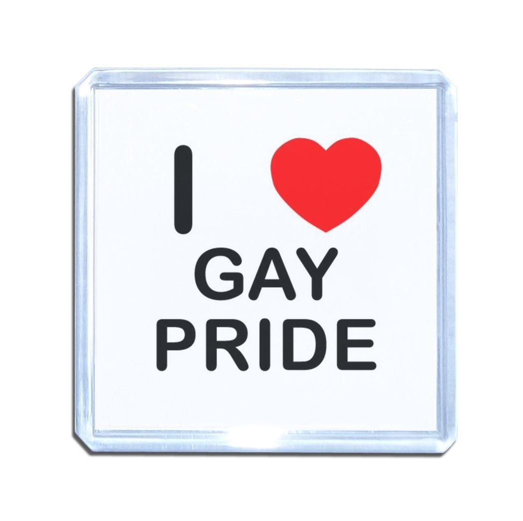 Gay Pride I Love Heart Plastic Fridge Magnet (S, M, L, XL) - Picture 9 of 10