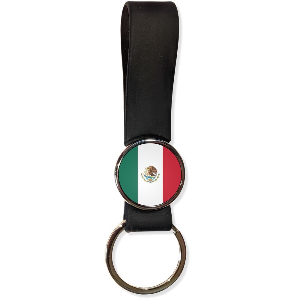 Mexico Flag Silicone Loop Key Ring (35mm x 120mm) - Picture 3 of 8