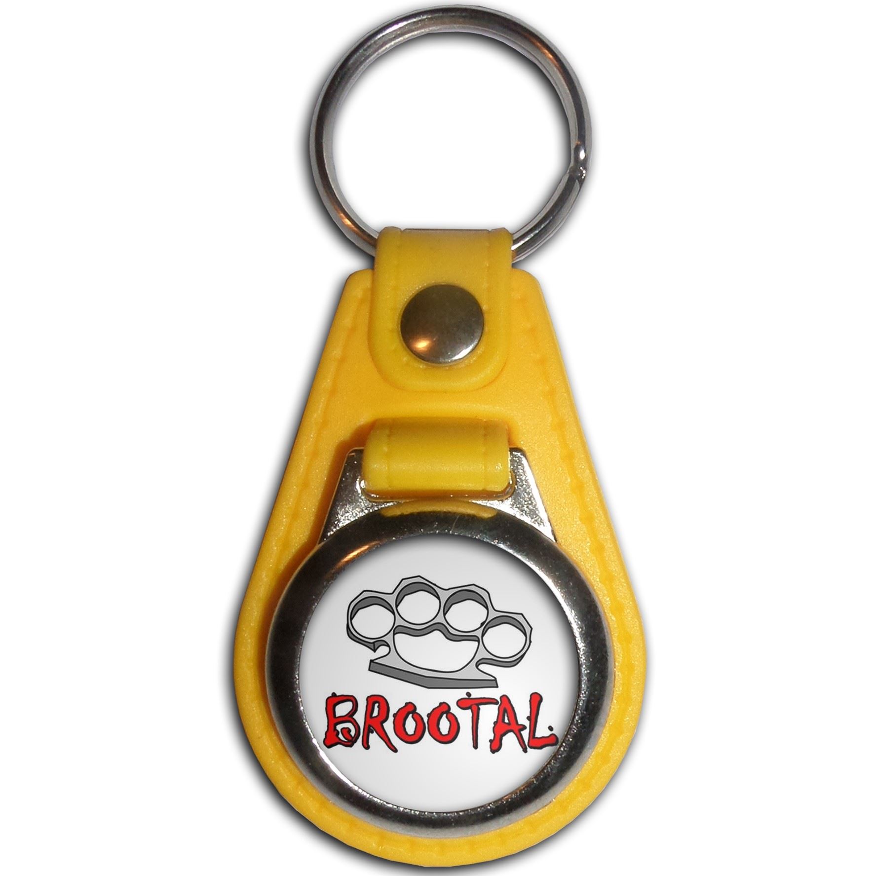 Llavero medallón plástico plumero nudillos Br00tal (61 mm x 38 mm) - Imagen 11 de 12