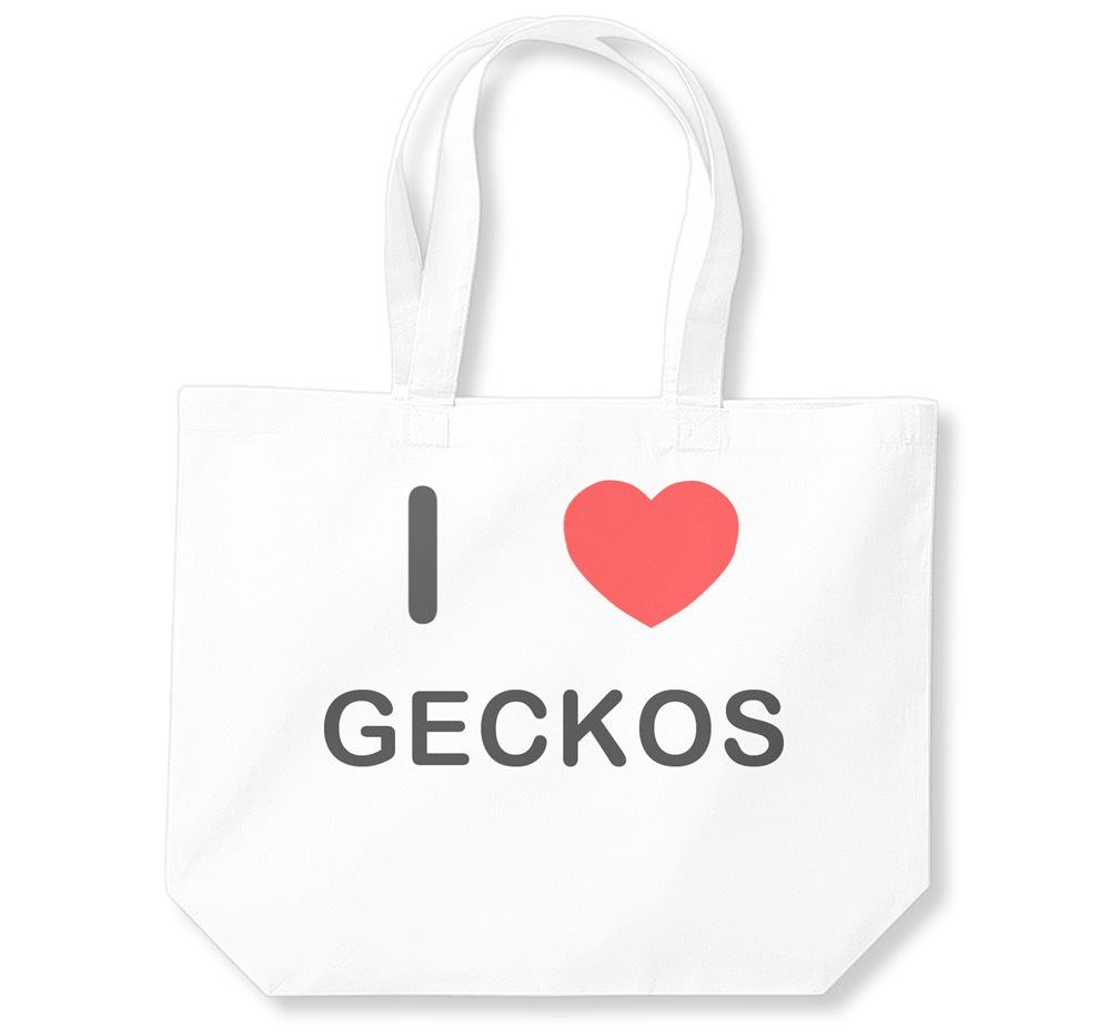 Geckos I Love Cotton Shopping Bag (Black, White, Natural) - Picture 7 of 8
