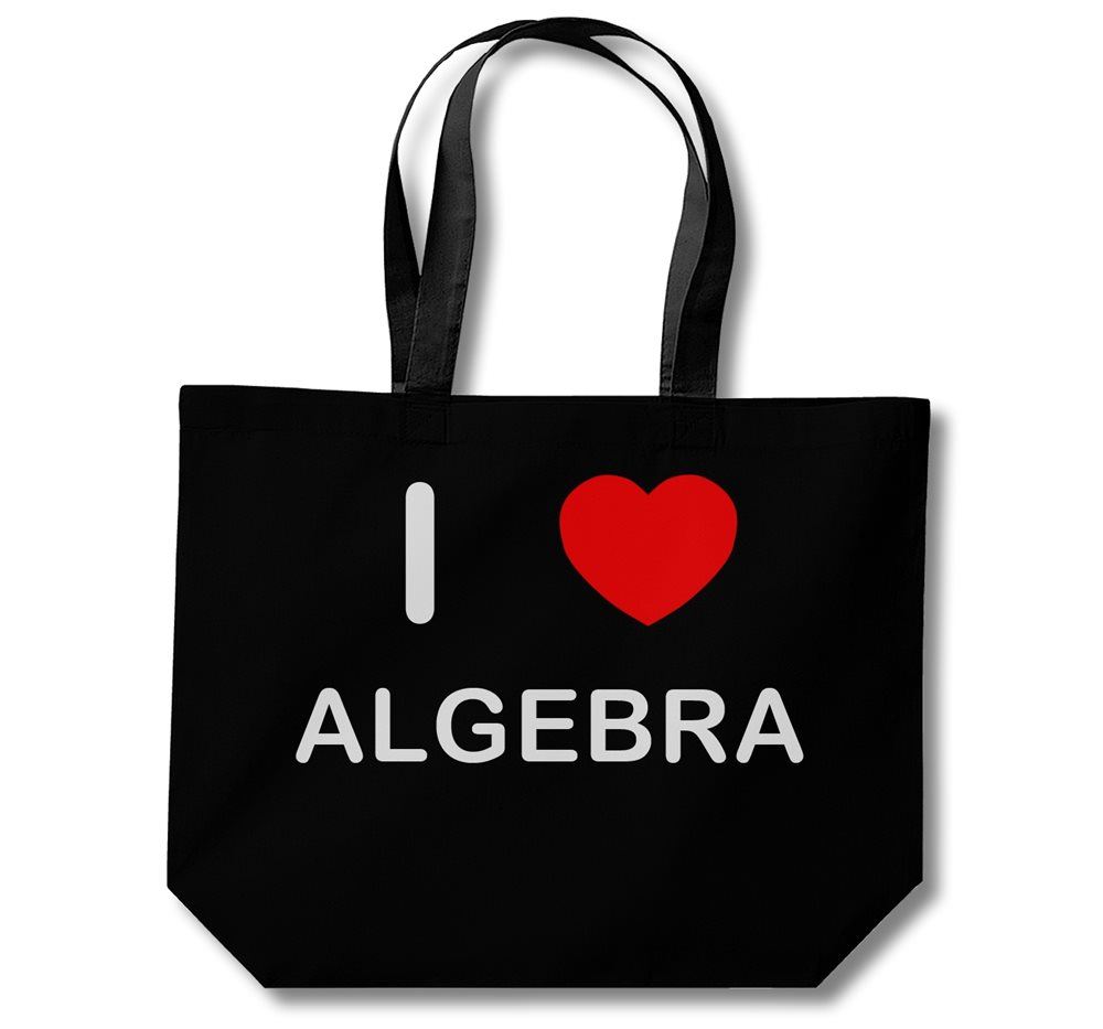 Bolso de compras de algodón Algebra I Love (negro, blanco, natural) - Imagen 5 de 8