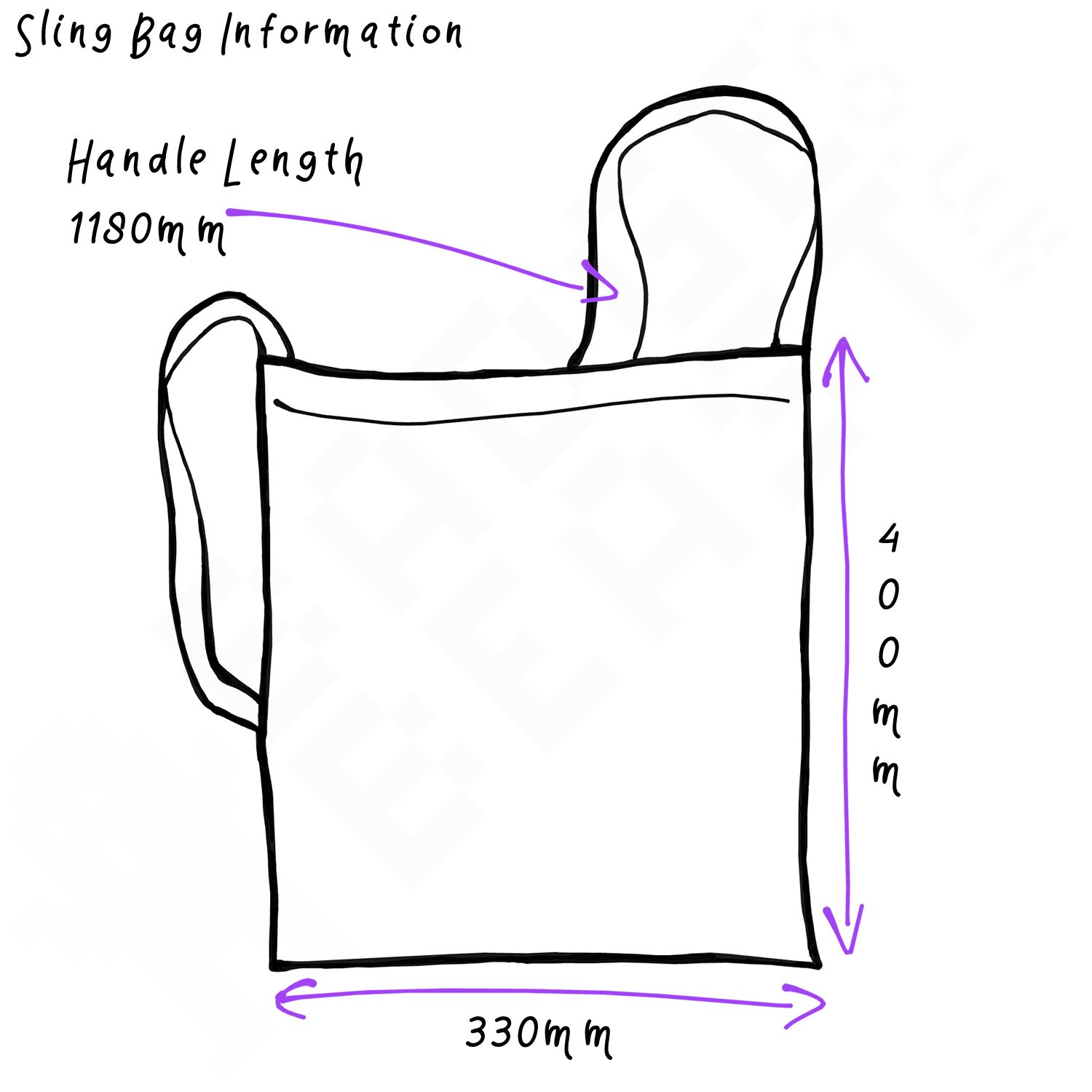 Fajitas I Love Reusable Cotton Sling Long Handle Bag - Bild 8 von 8