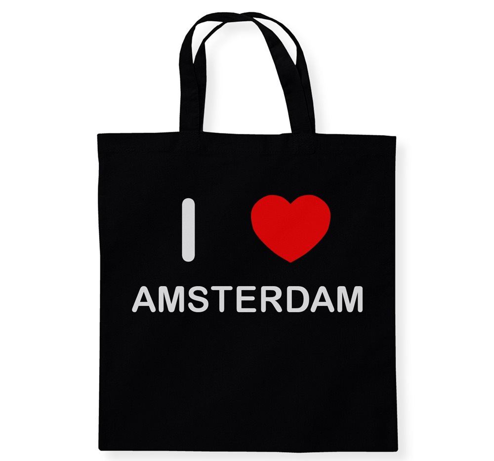 Bolso de compras de algodón reutilizable Amsterdam I Love - Imagen 5 de 8