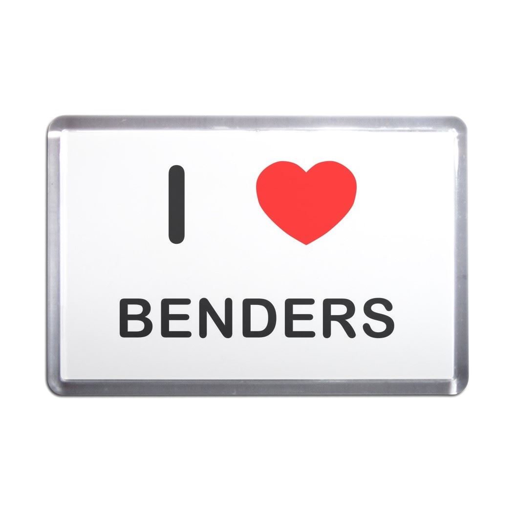 Benders I Love Heart Plastic Fridge Magnet (S, M, L, XL) - Picture 5 of 10