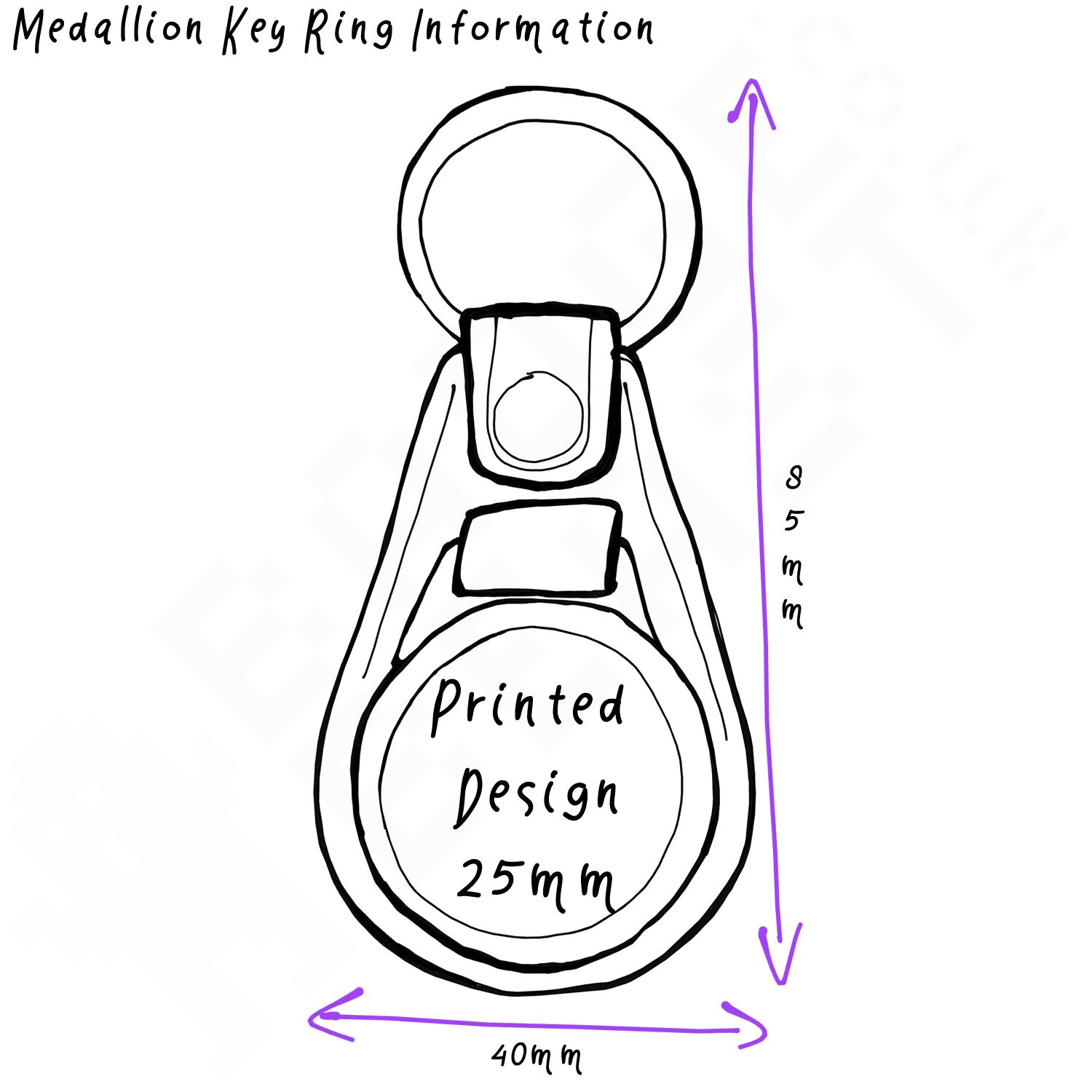 Llavero medallón de plástico con letrero de parada de zorra (61 mm x 38 mm) - Imagen 12 de 12