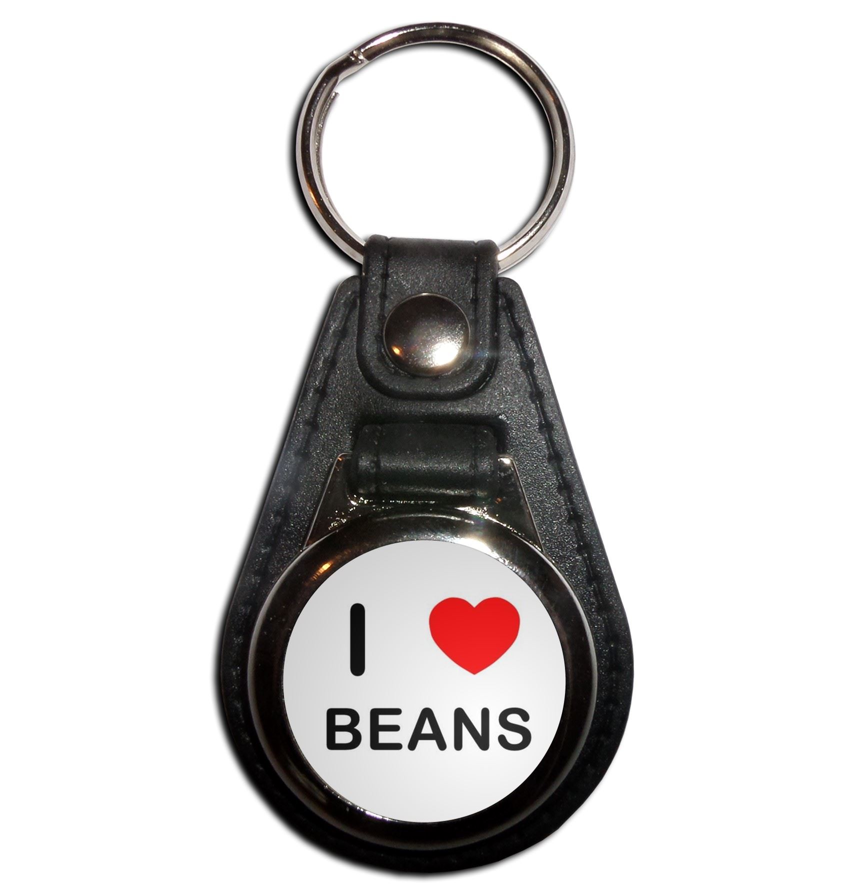 Beans I Love Plastic Medallion Key Ring (61mm x 38mm) - Picture 3 of 12