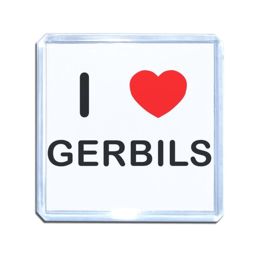 Gerbils I Love Heart Plastic Fridge Magnet (S, M, L, XL) - Picture 9 of 10