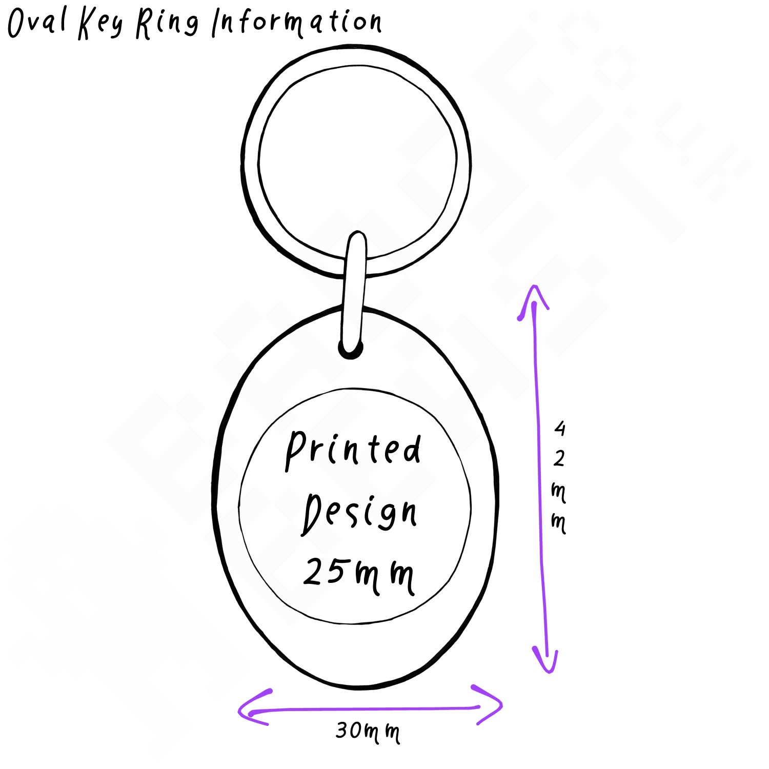 High Voltage Plastic Oval Key Ring (43mm x 32.5mm) - Picture 6 of 10