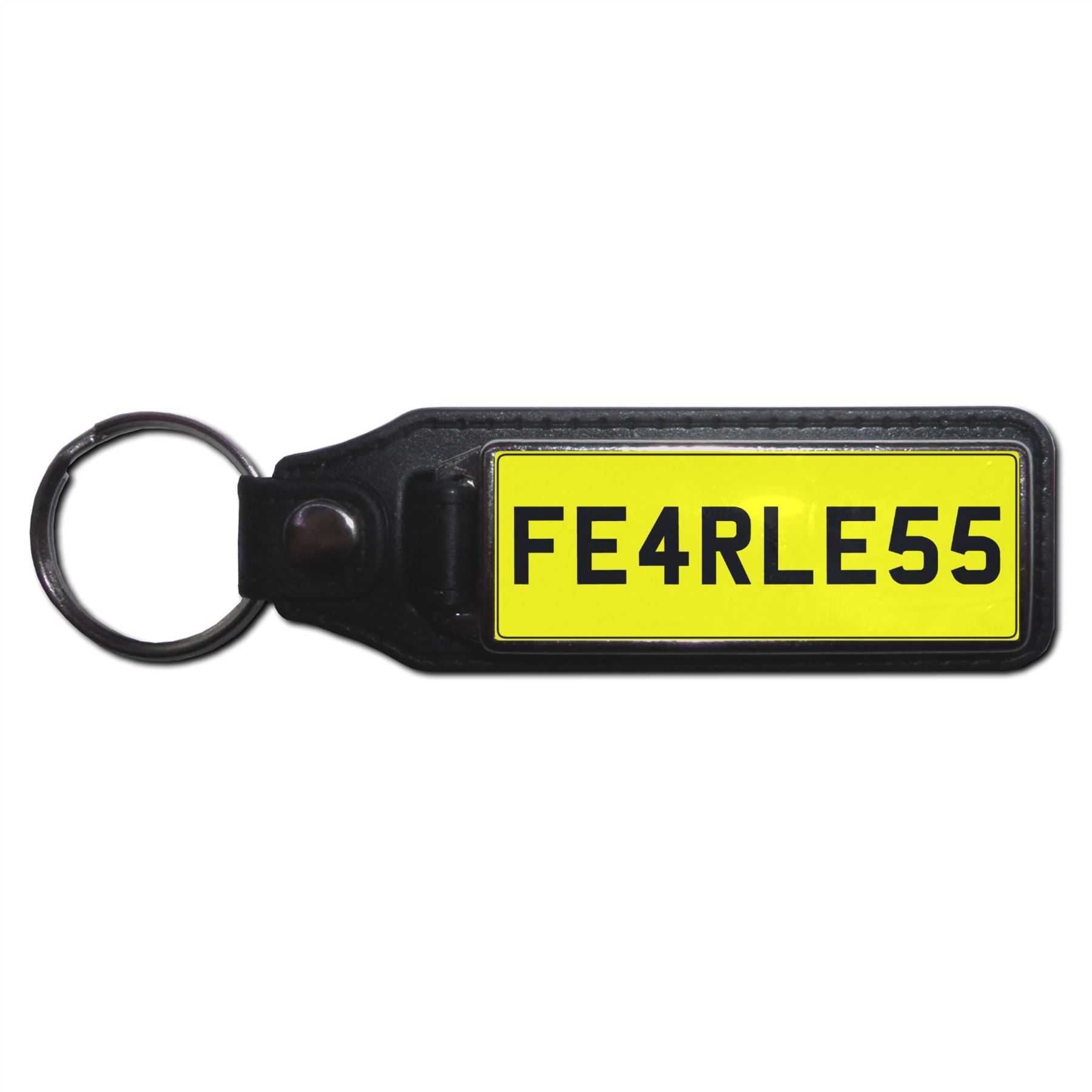 FEARLESS - UK Number Plate Key Ring | Choose Medallion / Plastic / Metal - Picture 5 of 8