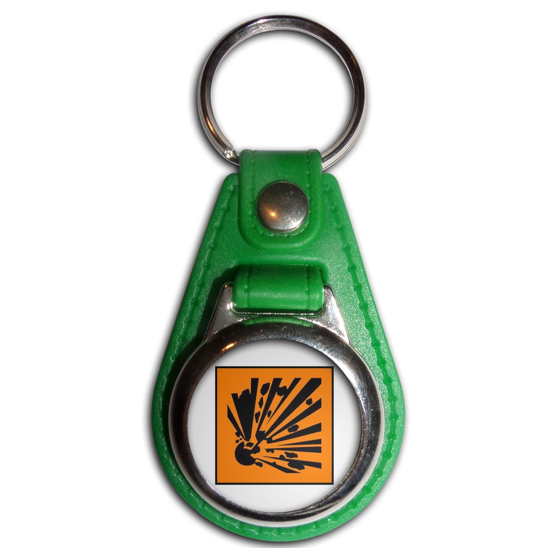 Explosives Plastic Medallion Key Ring (61mm x 38mm) - Picture 7 of 12
