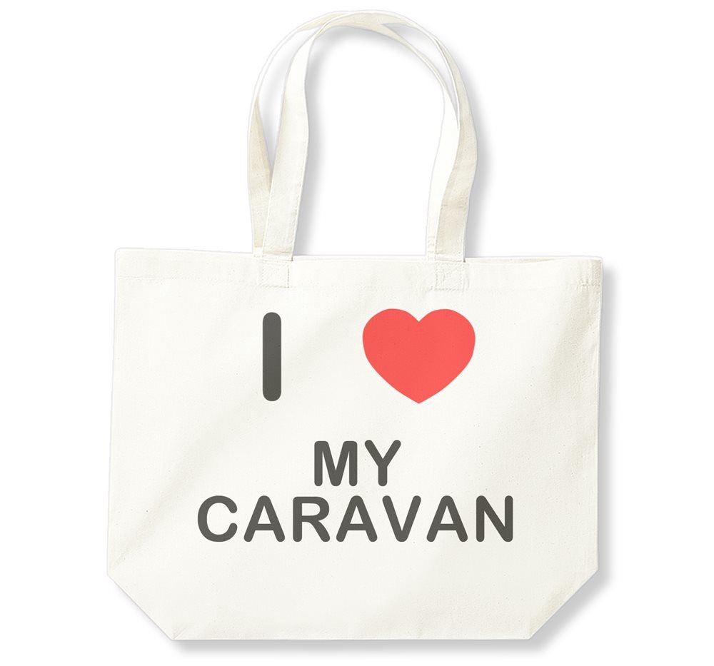 Bolso de compras My Caravan I Love de algodón (negro, blanco, natural) - Imagen 3 de 8